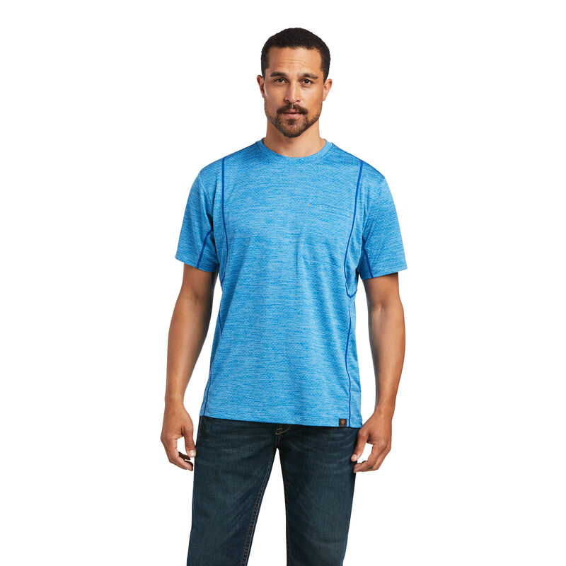 Ariat T-Shirts Herren - Rebar Evolution Athletic Fit Blau ( HRUFJ-0456 )